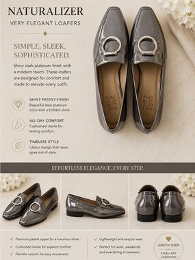 NATURALIZER VERY ELEGANT LOAFERS.